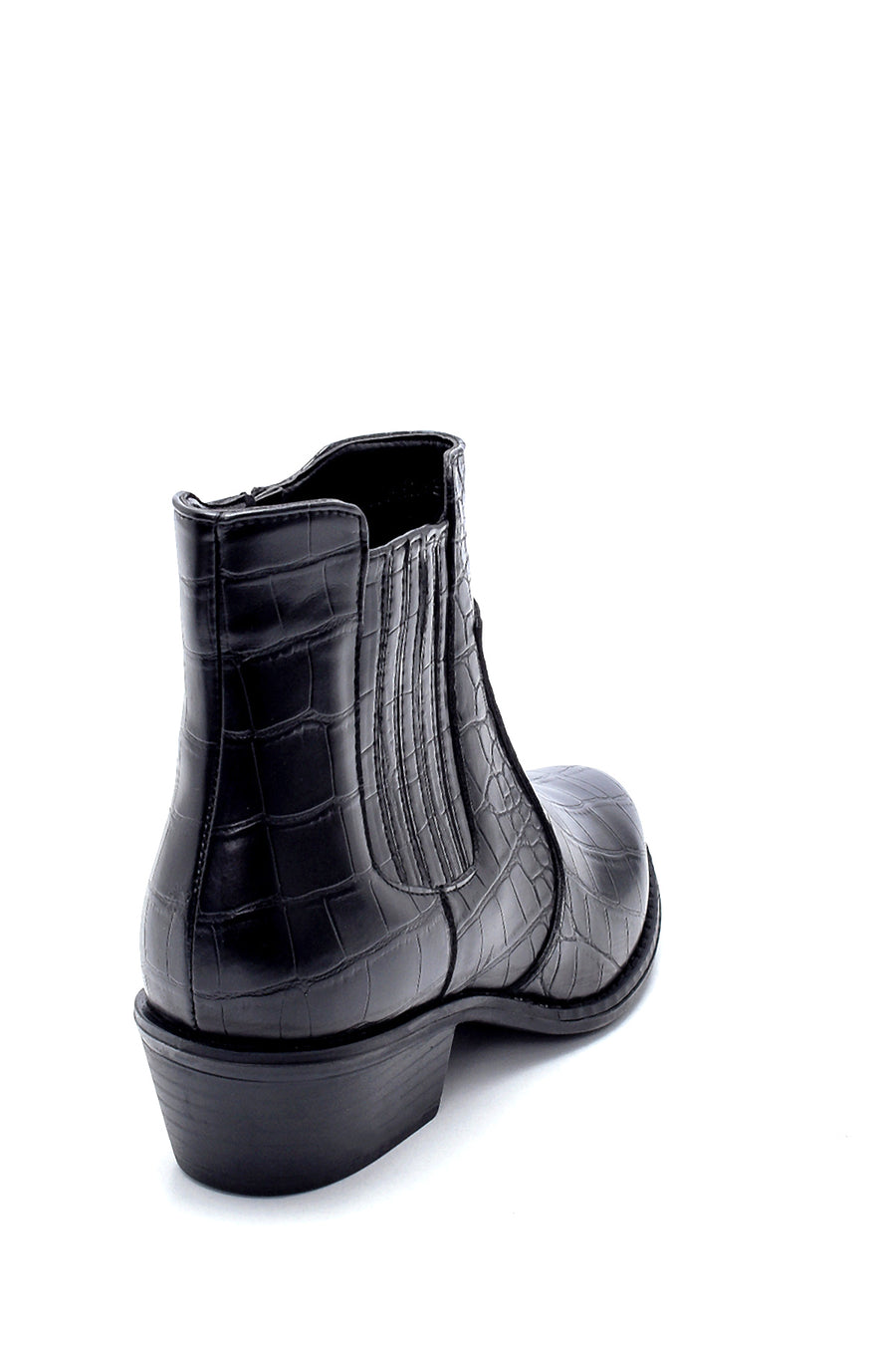 Women's Crocodile Patterned Heeled Boots