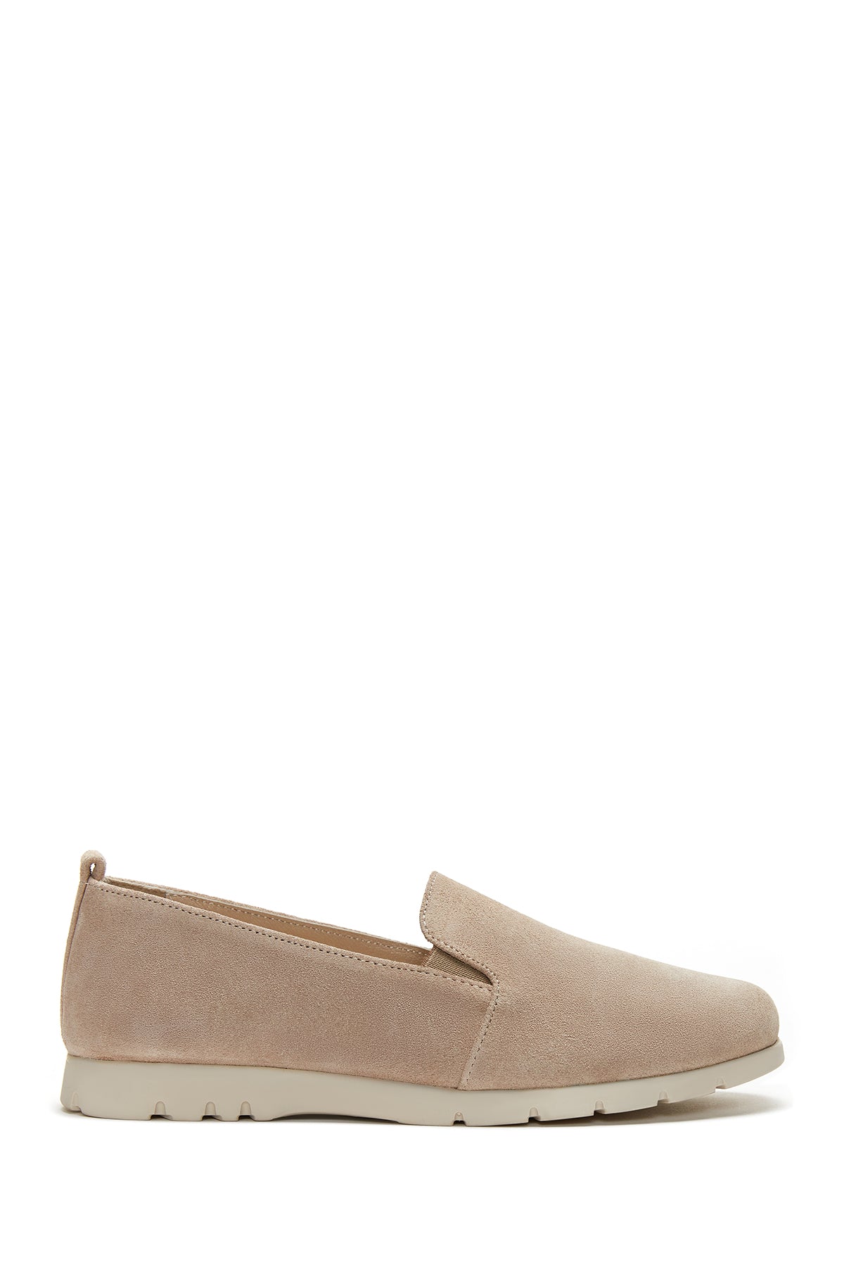 Women's Gray Suede Leather Comfort Loafer 22SFD150510 | Derimod