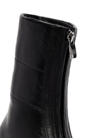 Women's Black Front Zipper Leather Boots | Derimod