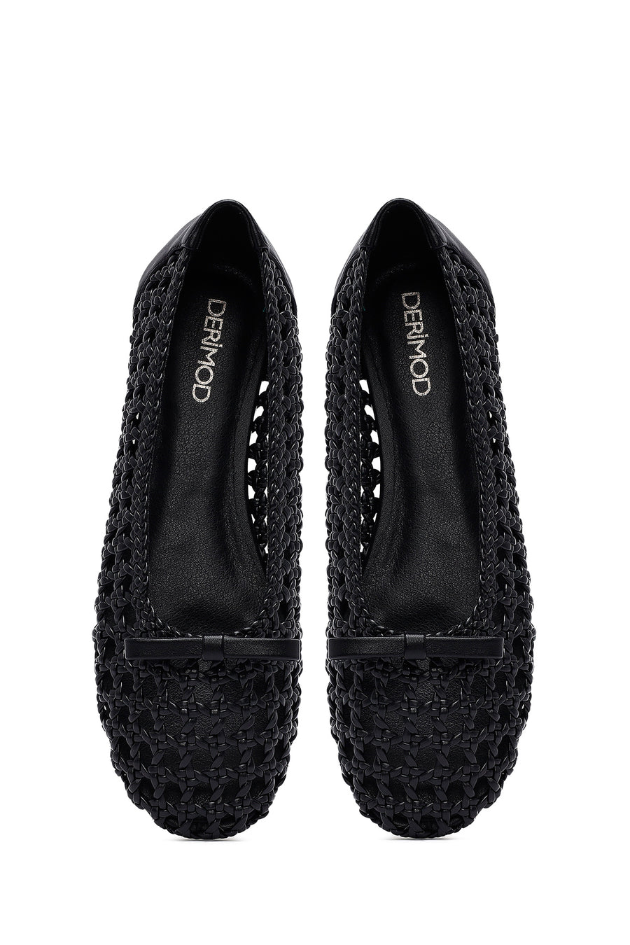 Women's Black Braided Ballerina