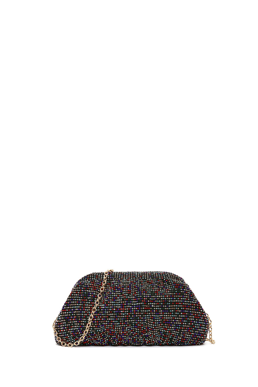Women's Multi-Colored Long Chain Strap Stone Evening Clutch Bag 25SBD2956TS | Derimod