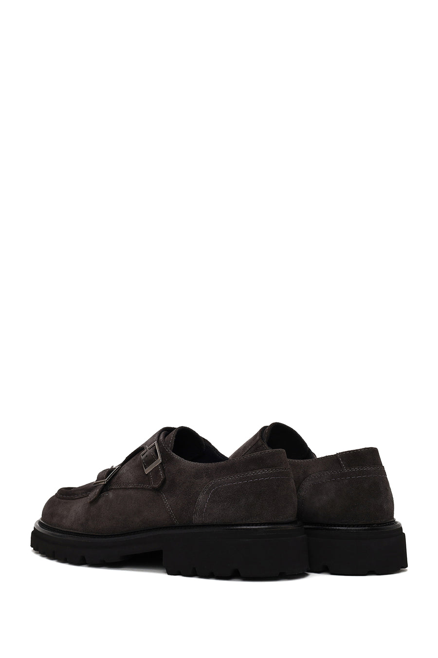 Male Fume Double-Buckle Thick-Soled Suede Casual Shoes
