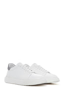 Men's White Lace-up Leather Sneaker | Derimod