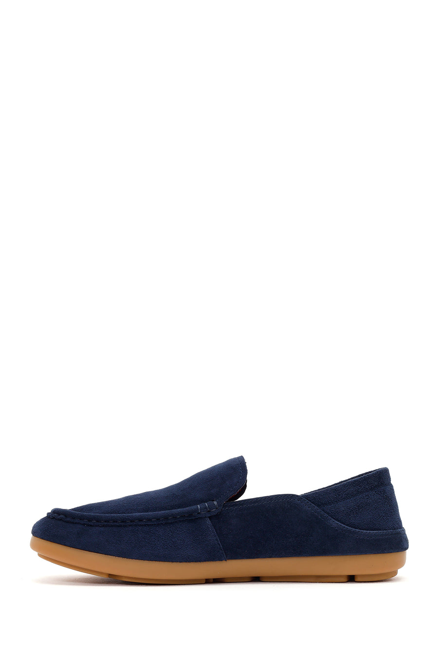 Male Navy Suede Leather Loafer