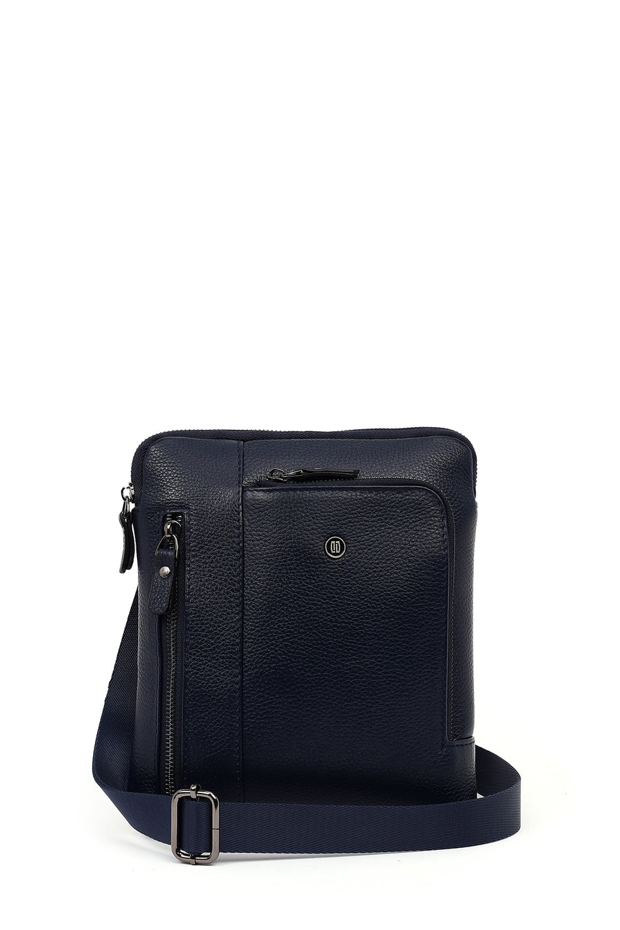 Men's Navy Leather Messenger Bag 21SBD3102FT | Derimod