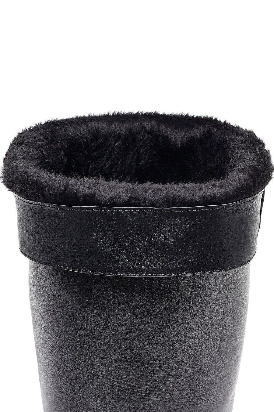 Woman Black Heels Leather Boot