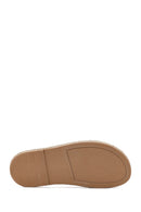 Men's Beige Suede Leather Slippers | Derimod