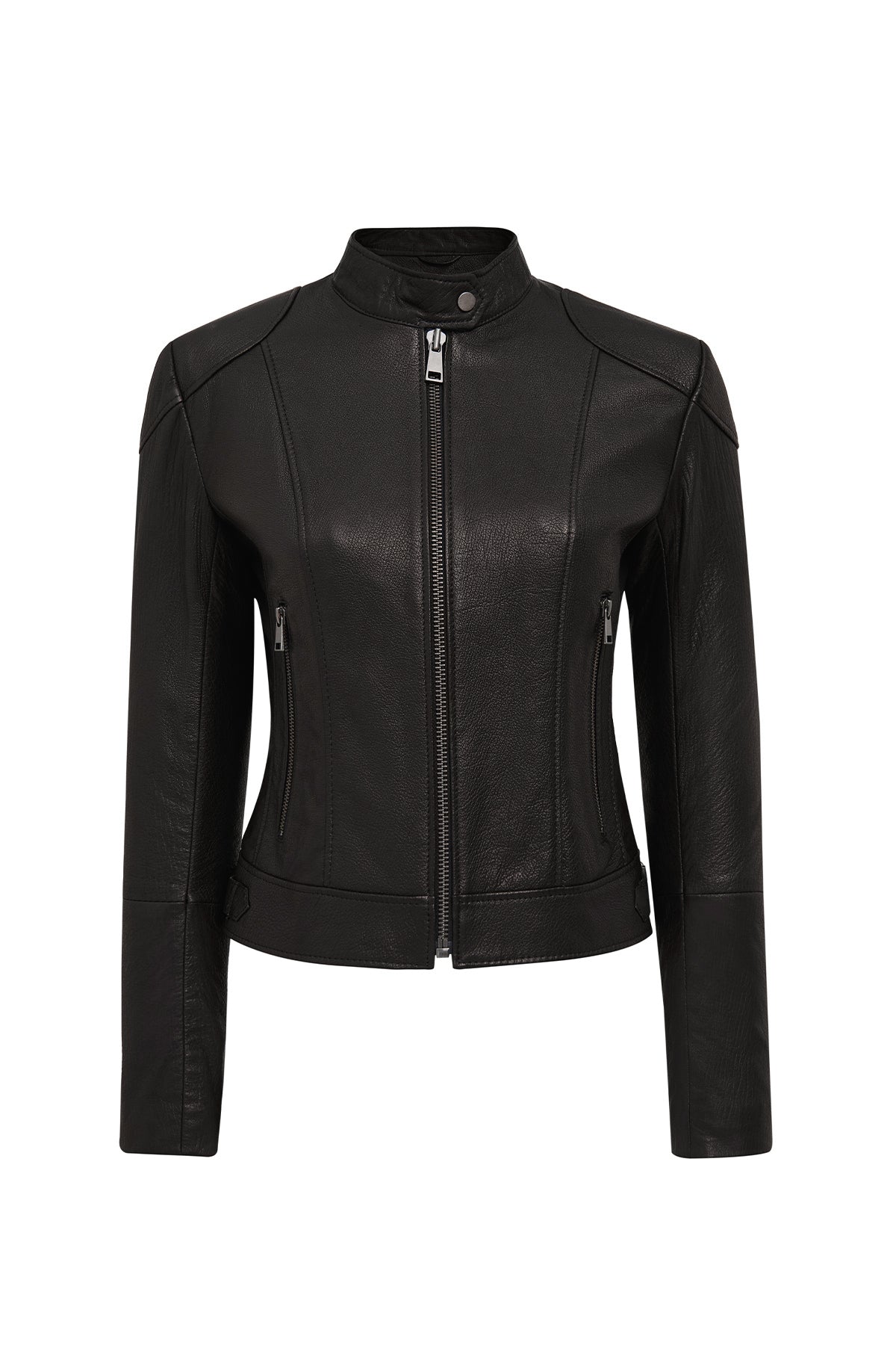 Prima Woman Black Short Leather Jacket 24WGD5245JB | Derimod