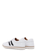 Men's White Leather Casual Sneaker | Derimod