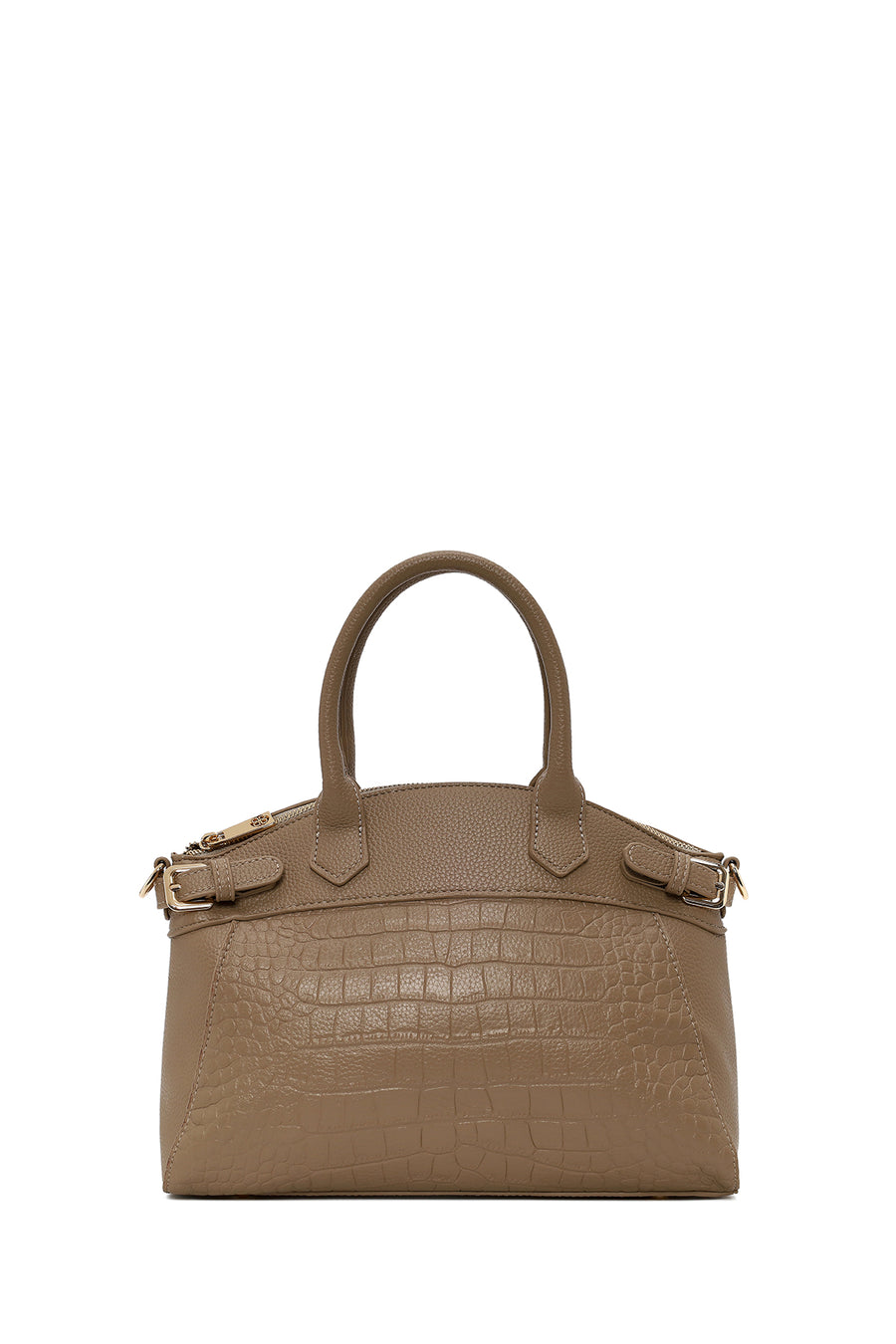 Woman Mink Long-Strap Croc-Pattern Classic Shoulder Bag