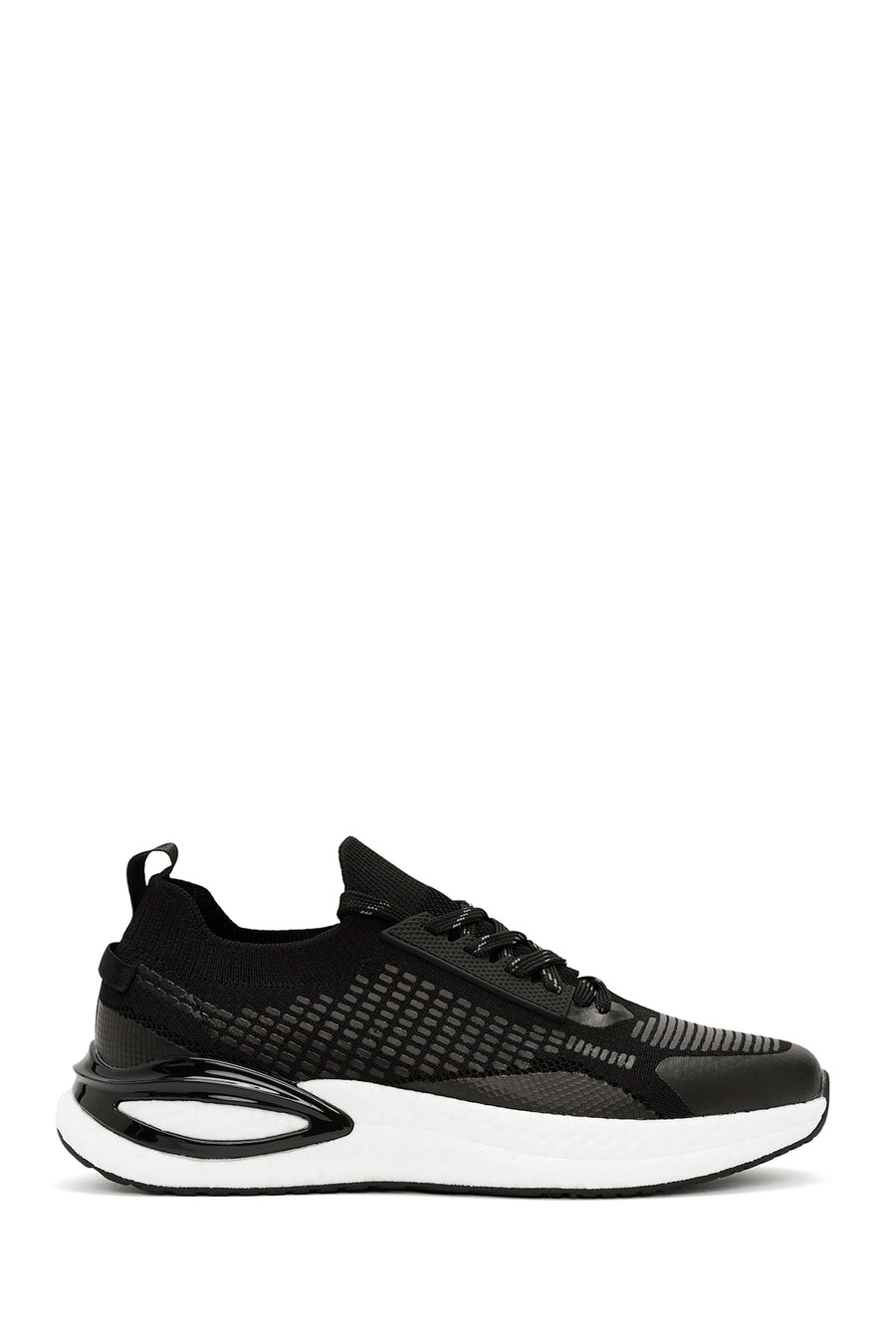 Derimod Zero Men's Black Lace-Up Thick Soled Fabric Sneaker 24SFD69246F | Derimod