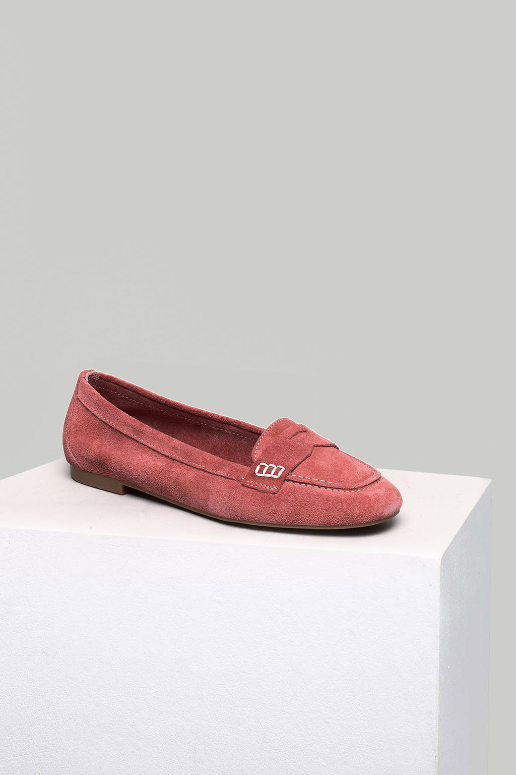 Mercan Süet Kadın Deri Loafer