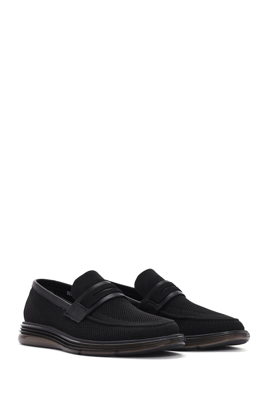 Men's Black Fabric Loafer