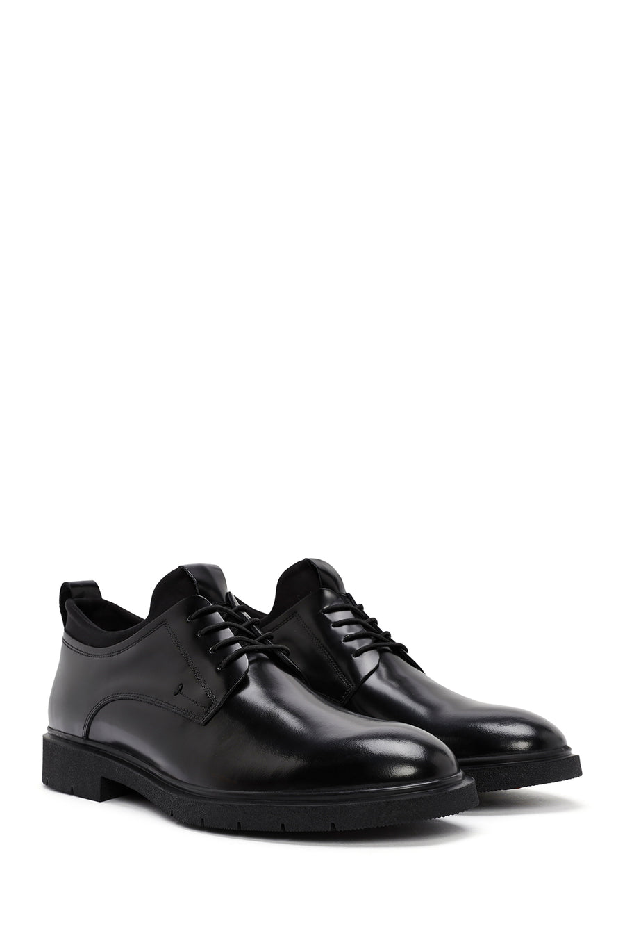 Men's Black Lace-up Leather Casual Shoes