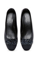 Kadın Lacivert Taşlı Babet | Derimod