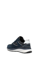 Geox Men's Navy Blue Spherica Active X1 Abx Laced Waterproof Leather Sneaker | Derimod