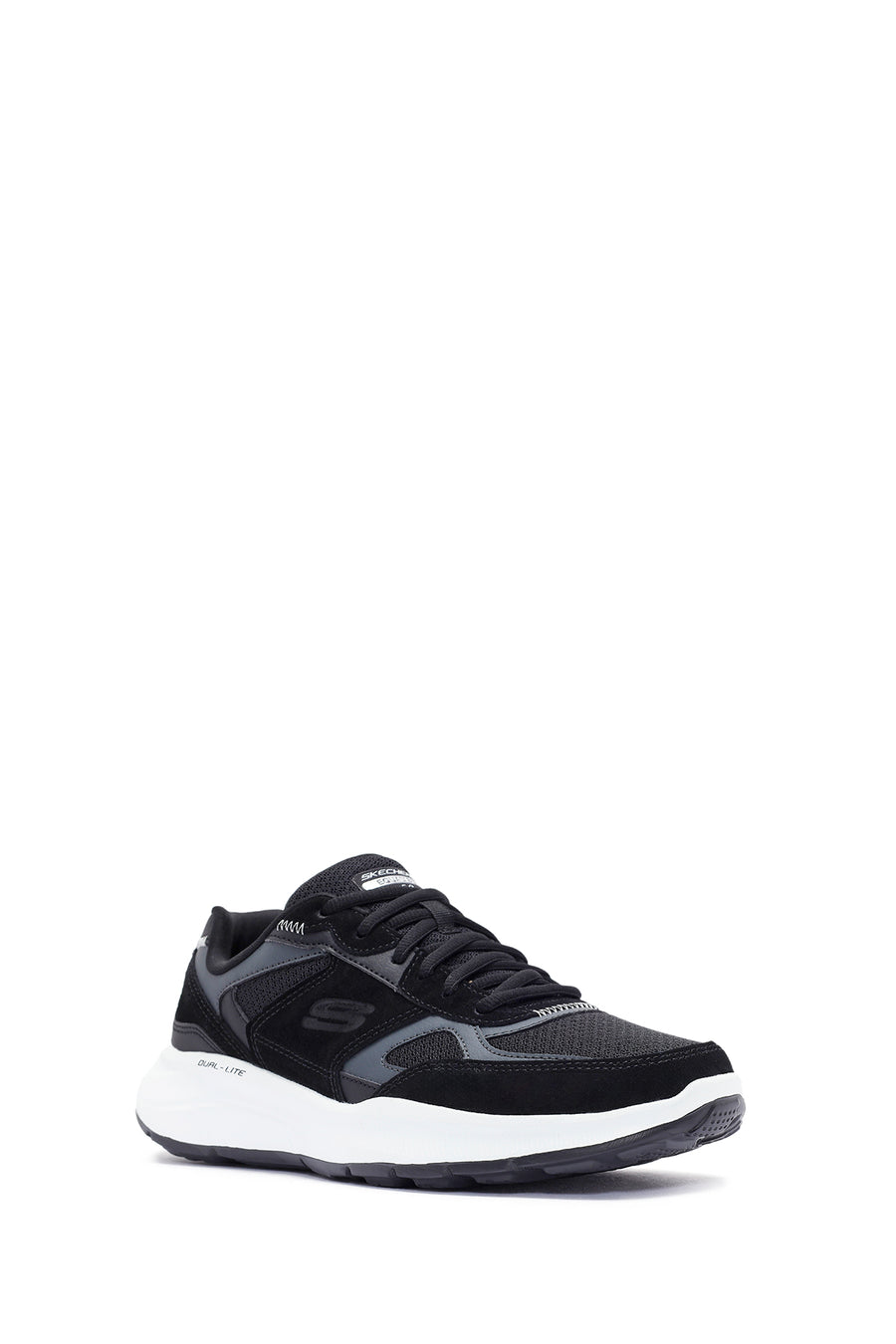 Skechers Erkek Siyah Equalizer Bağcıklı Kalın Tabanlı Sneaker