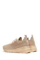 Women's Beige Thick Soled Fabric Sneaker | Derimod