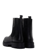 Women's Black Leather Chelsea Boots | Derimod