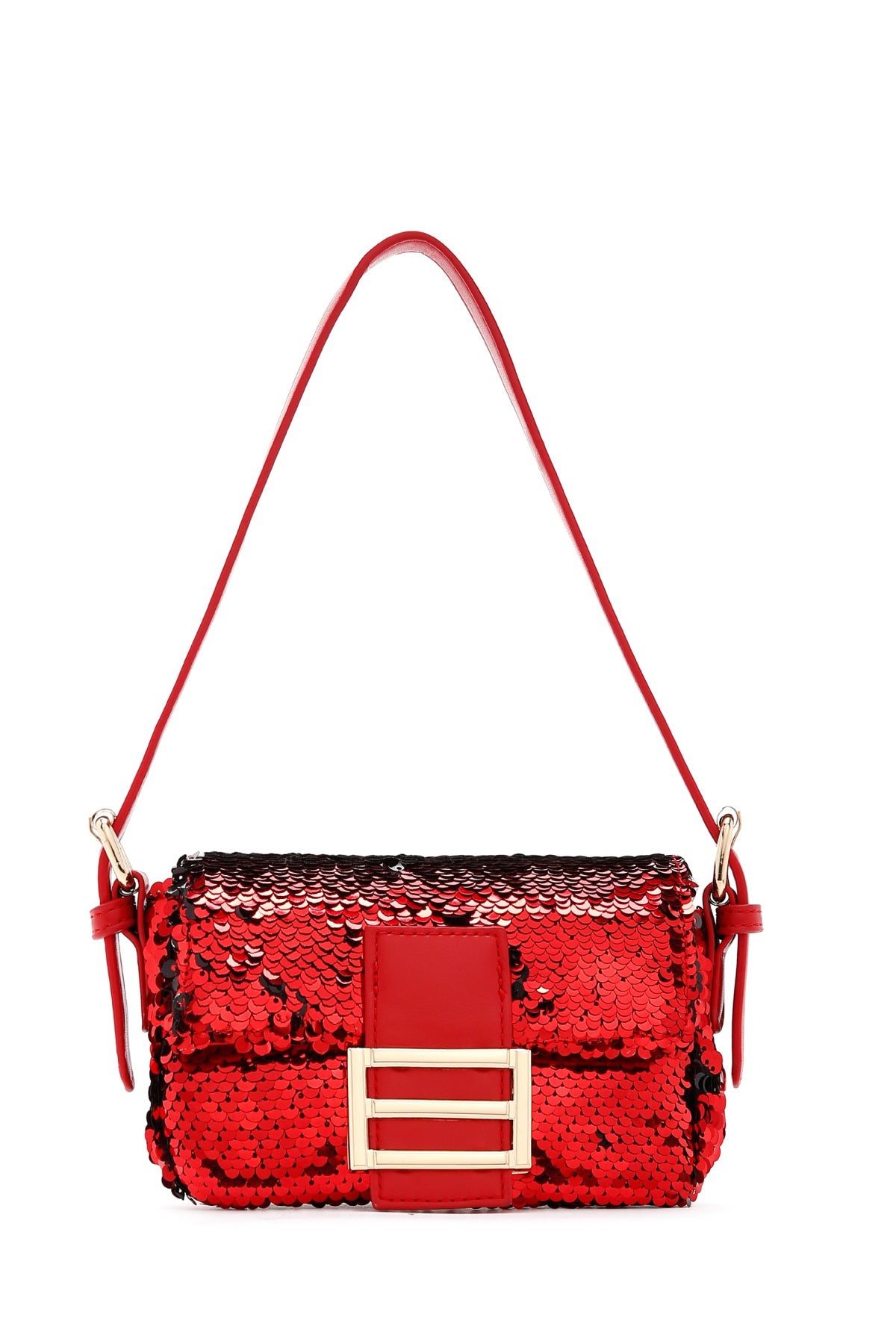 Women's Red Sequin Shoulder Bag 23SBD276246 | Derimod