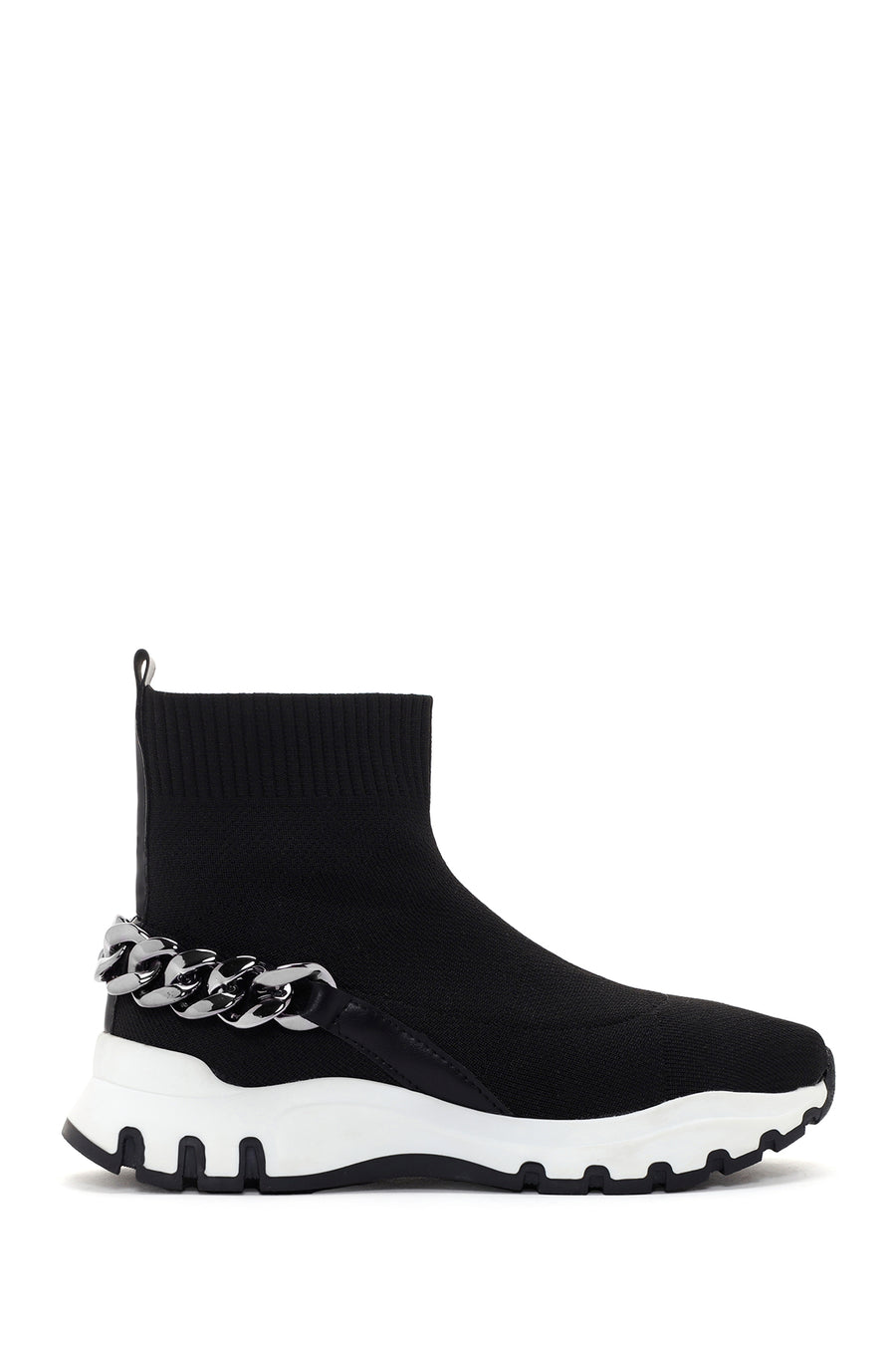 Kadın Siyah Kalın Tabanlı Bilekli Sneaker 23WFE19806F | Derimod