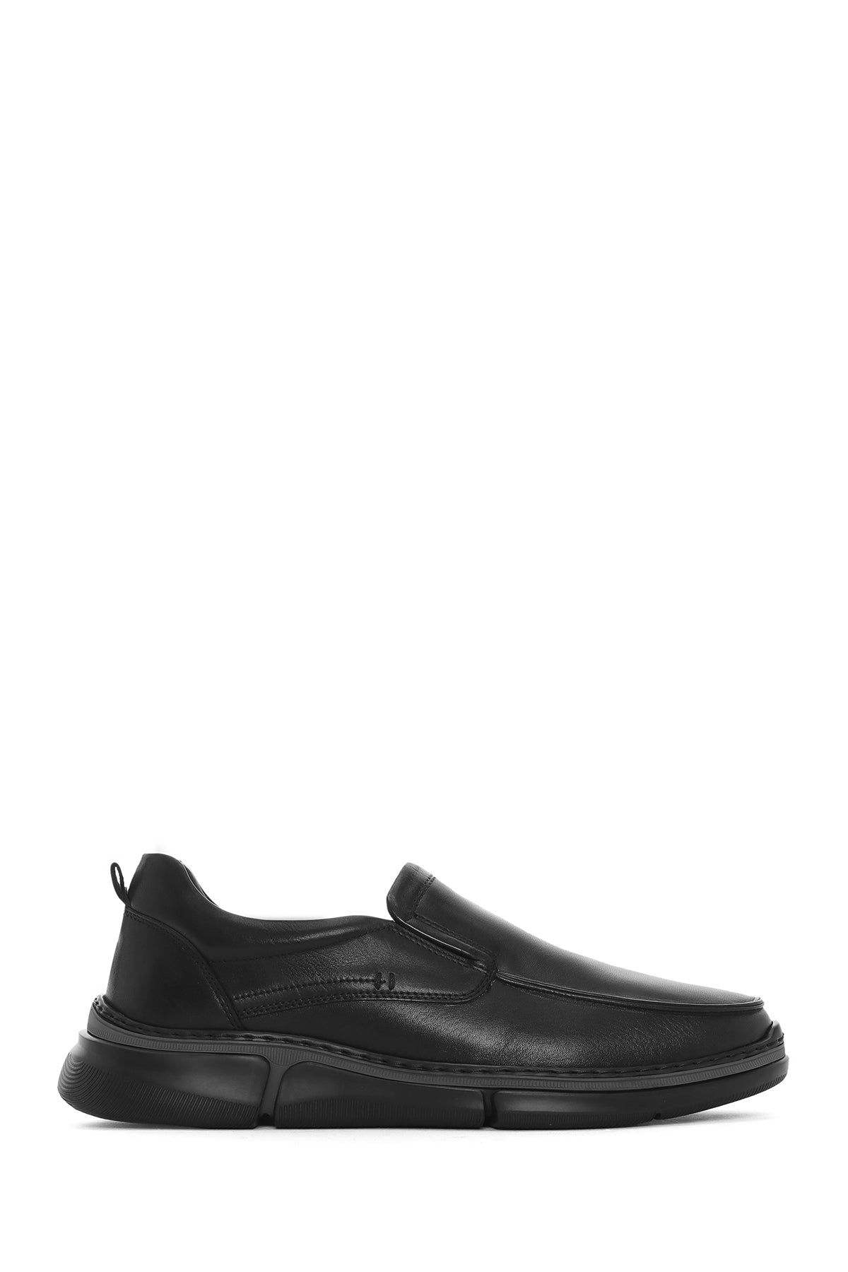 Men's Black Leather Comfort Loafer 25SFD642218 | Derimod
