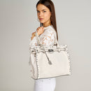 Beige Women's Shoulder Bag with Staple Detail | Derimod