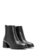 Women's Black Zippered Heeled Boots | Derimod