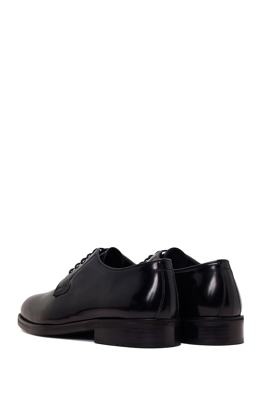 Male Black Lace-Up Leather Casual Shoes
