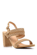 Women's Suede Heeled Sandals | Derimod