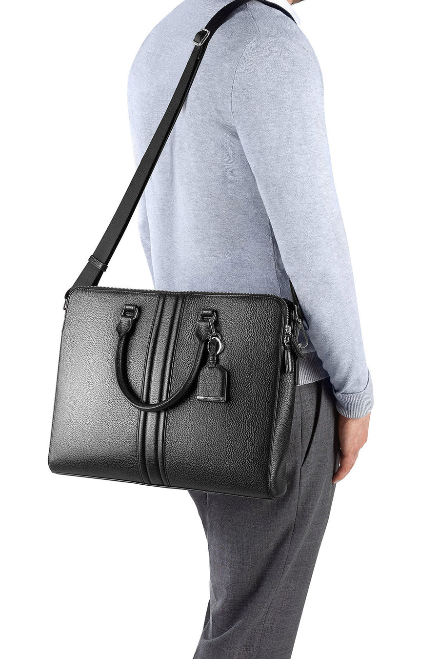Geox Men's Black Morgany Briefcase