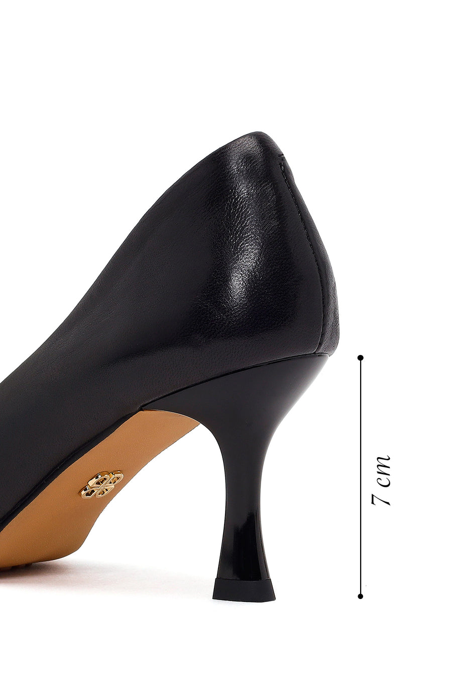 Kadın Siyah İnce Topuklu Deri Stiletto