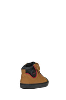 Geox Baby Boy Tan Gisli Toddler Banded Nubuck Leather Sneaker | Derimod