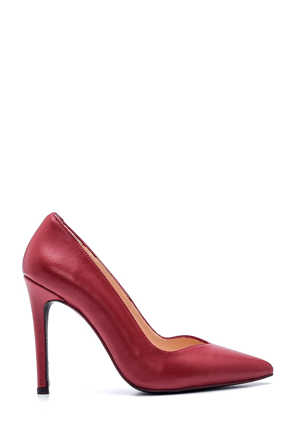 Women's Dark Red Leather Stiletto 21WFD161218 | Derimod