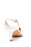 Women's Leather Printed Heeled Shoes | Derimod