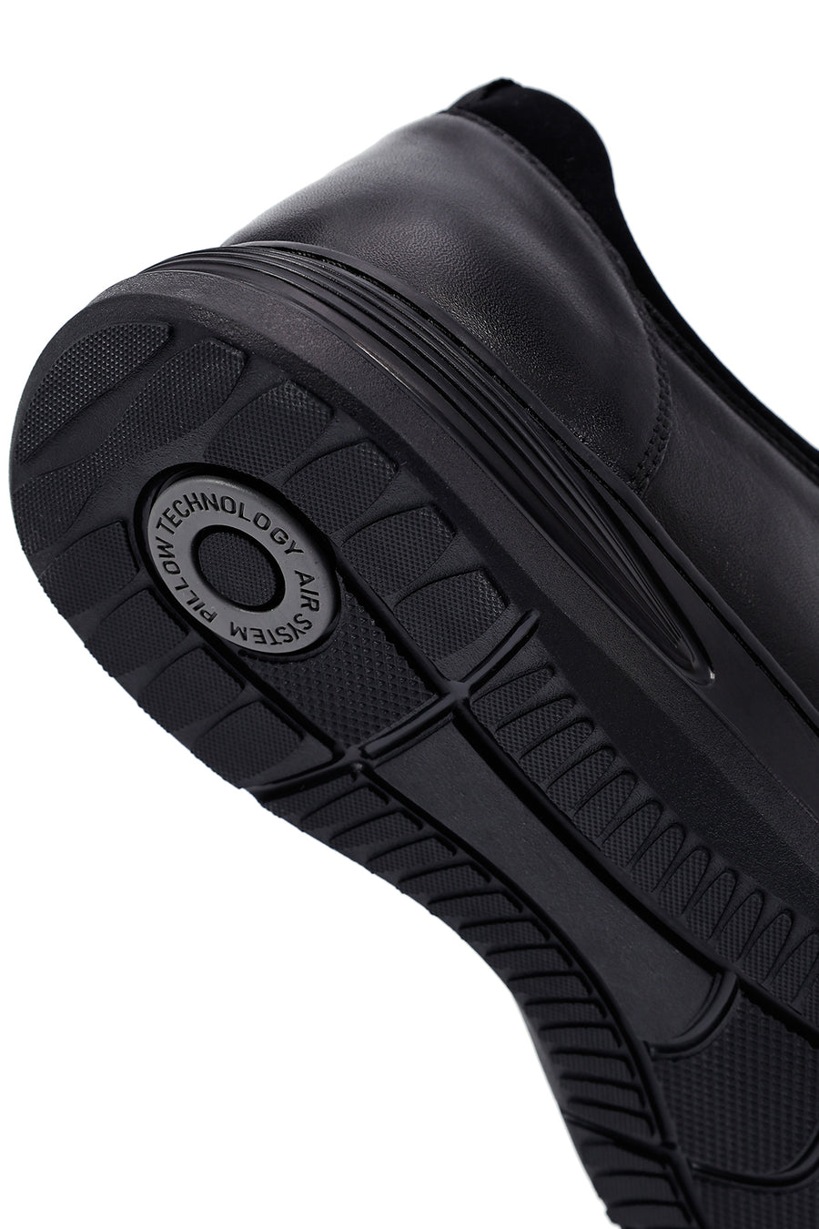 Erkek Siyah Bağcıklı Deri Casual Sneaker