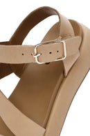 Women's Brown Leather Sandals | Derimod