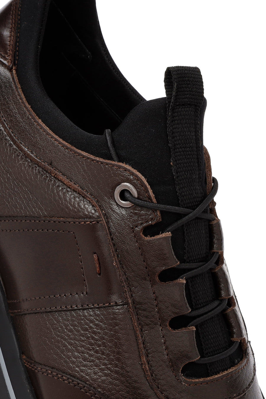 Men's Brown Lace-Up Leather Casual Sneaker
