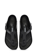 Birkenstock Women's Black Flip Flops Gizeh Eva Slippers | Derimod