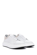 Men's White Lace-up Leather Sneaker | Derimod