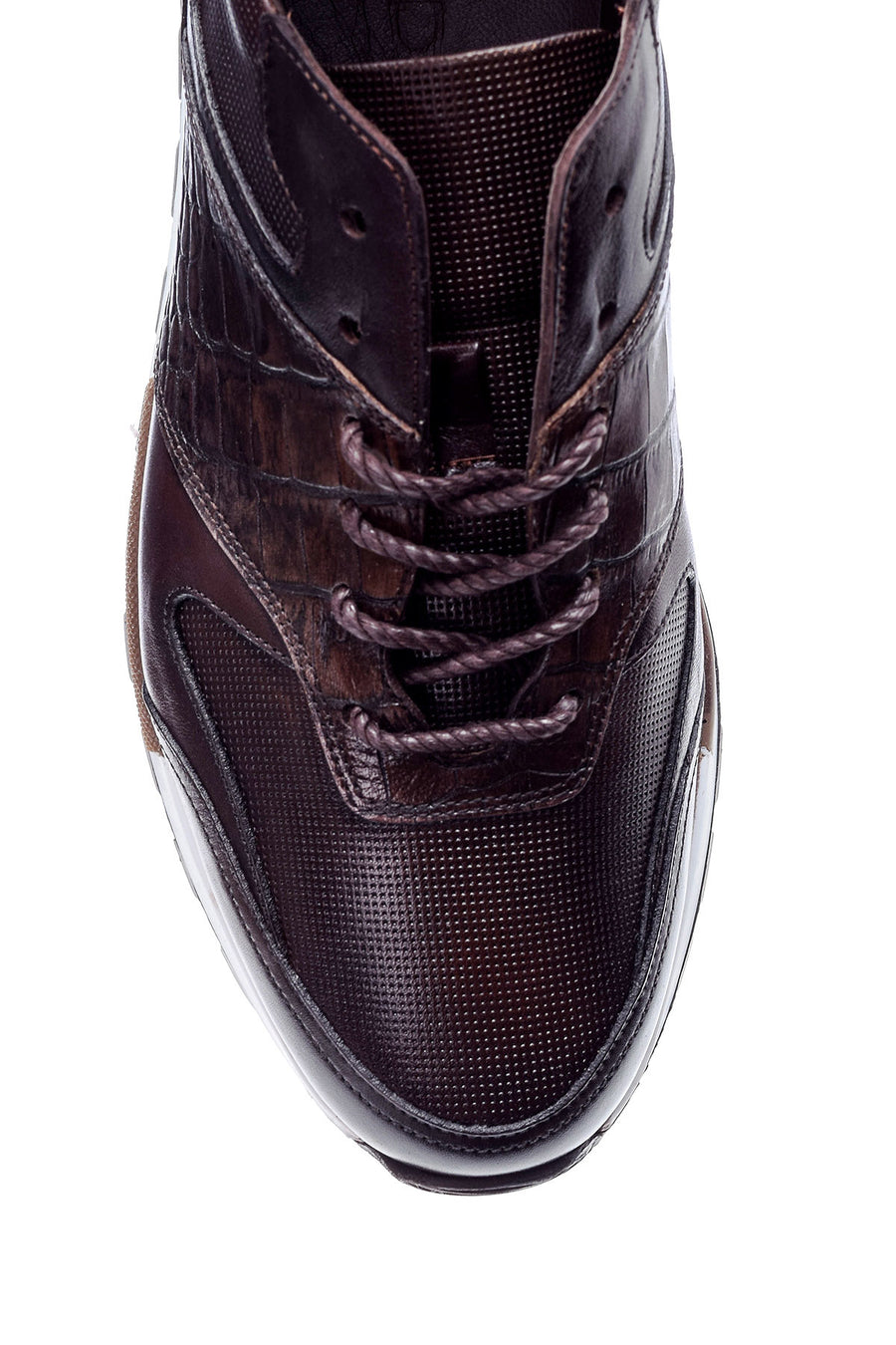Men's Crocodile Detailed Leather Sneaker