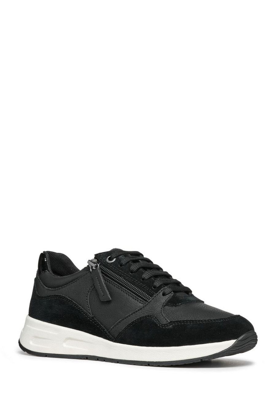 Geox Kadın Siyah Bulmya Bağcıklı Deri Sneaker