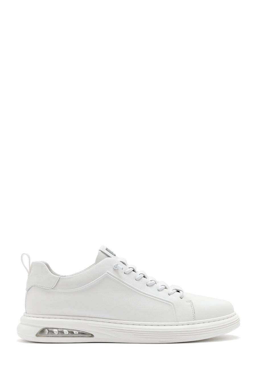 Men's White Lace-up Leather Sneaker 25SFD692418 | Derimod