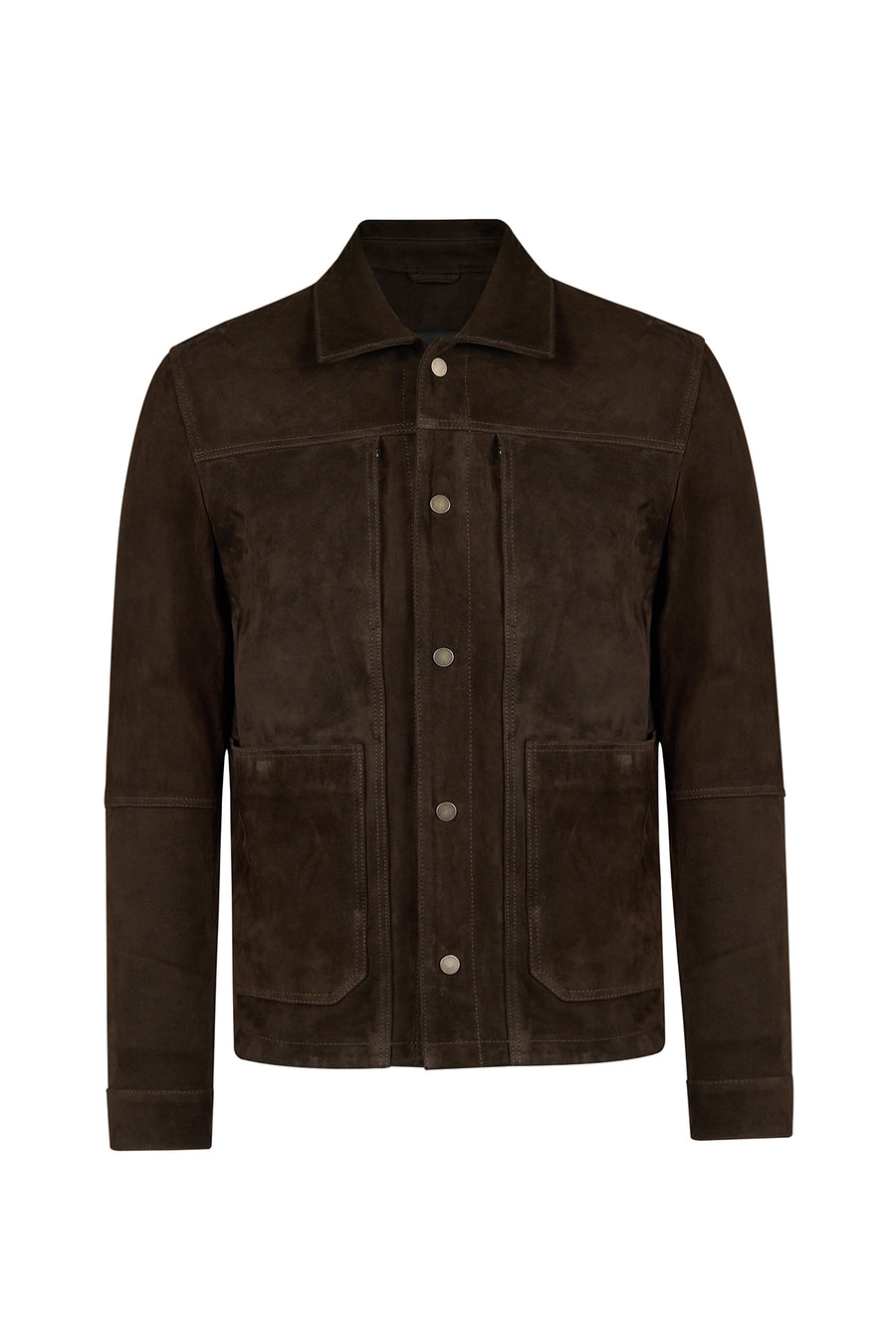 Shoe Male Brown Suede Shirt Jacket