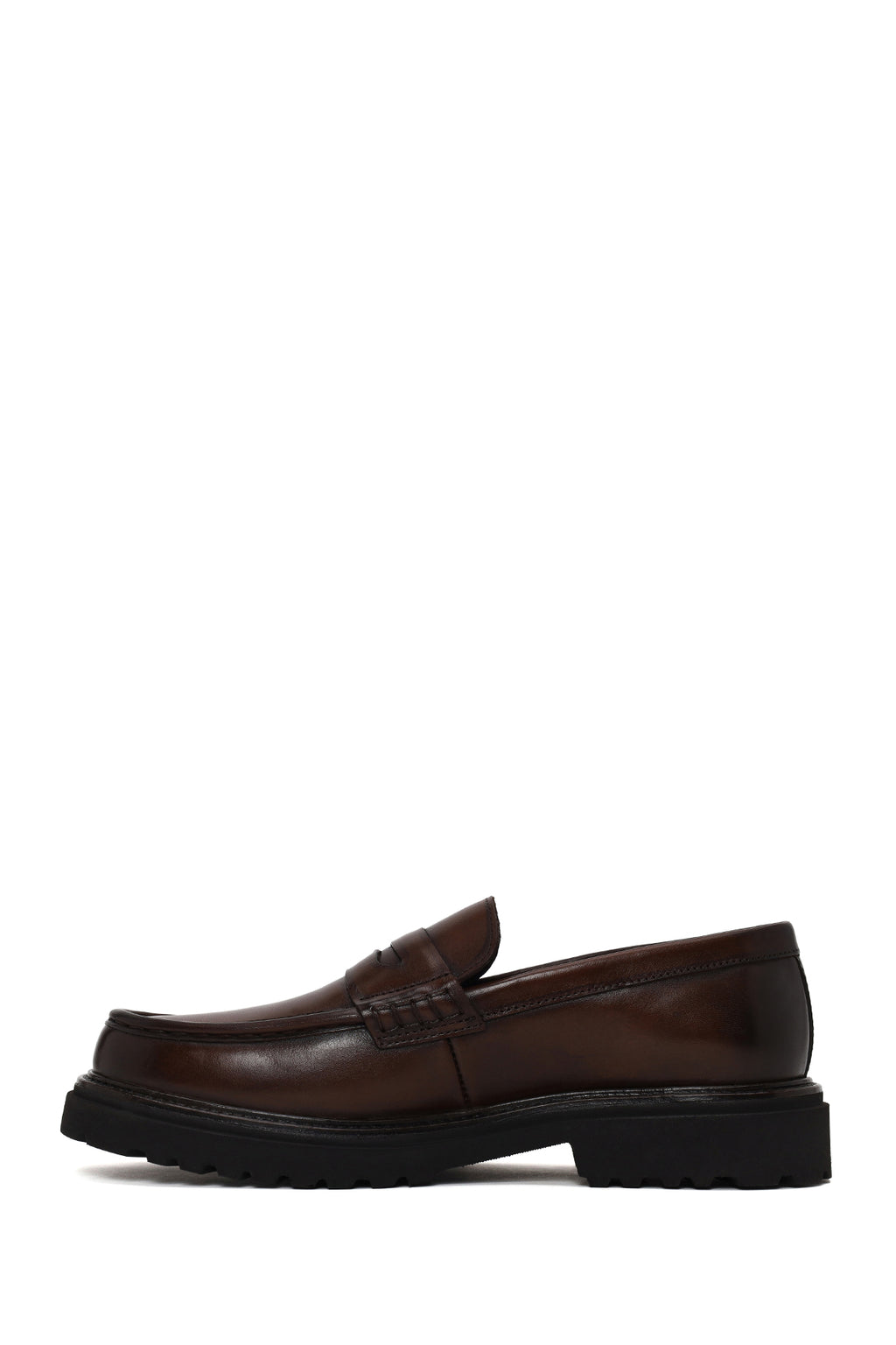 Erkek Kahverengi Deri Casual Loafer