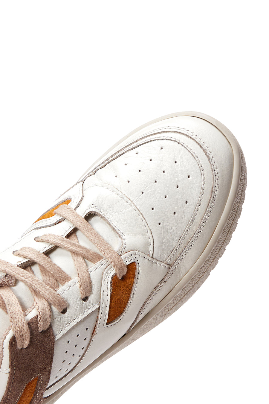 Kadın Bej Deri Süet Detaylı Sneaker