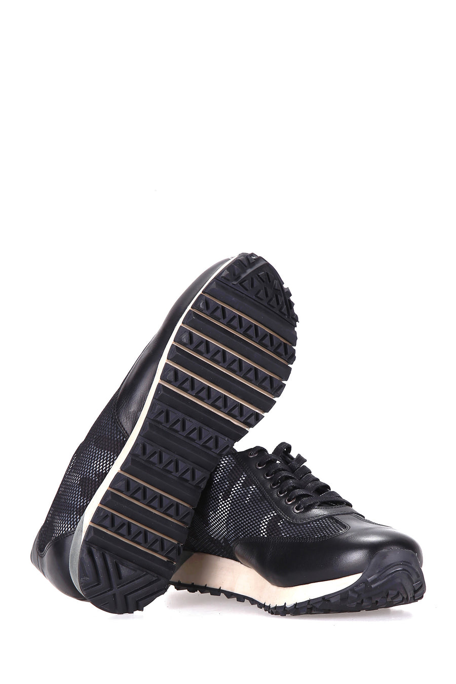 Camouflage Patterned Men's Leather Sneaker