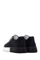 Men's Black Thick Soled Leather Sneaker | Derimod