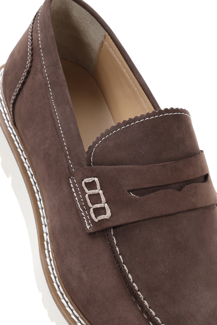 Erkek Vizon Nubuk Deri Casual Loafer