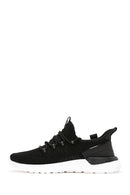 Derimod Zero Men's Black Lace-Up Thick Soled Fabric Sneaker | Derimod